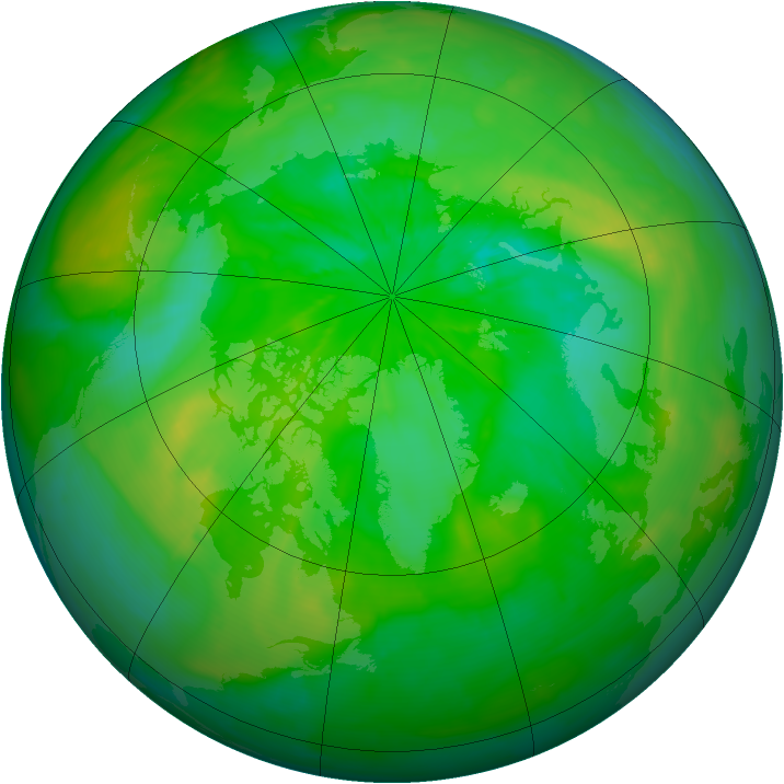 Arctic ozone map for 11 July 2014